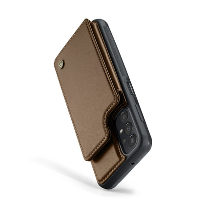 For Samsung Galaxy A13 4G CaseMe C22 Card Slots Holder RFID Anti-theft Phone Case(Brown) - Galaxy Phone Cases by CaseMe | Online Shopping South Africa | PMC Jewellery | Buy Now Pay Later Mobicred