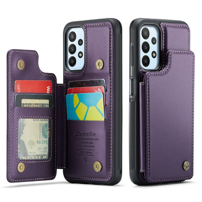 For Samsung Galaxy A23 CaseMe C22 Card Slots Holder RFID Anti-theft Phone Case(Purple) - Galaxy Phone Cases by CaseMe | Online Shopping South Africa | PMC Jewellery | Buy Now Pay Later Mobicred