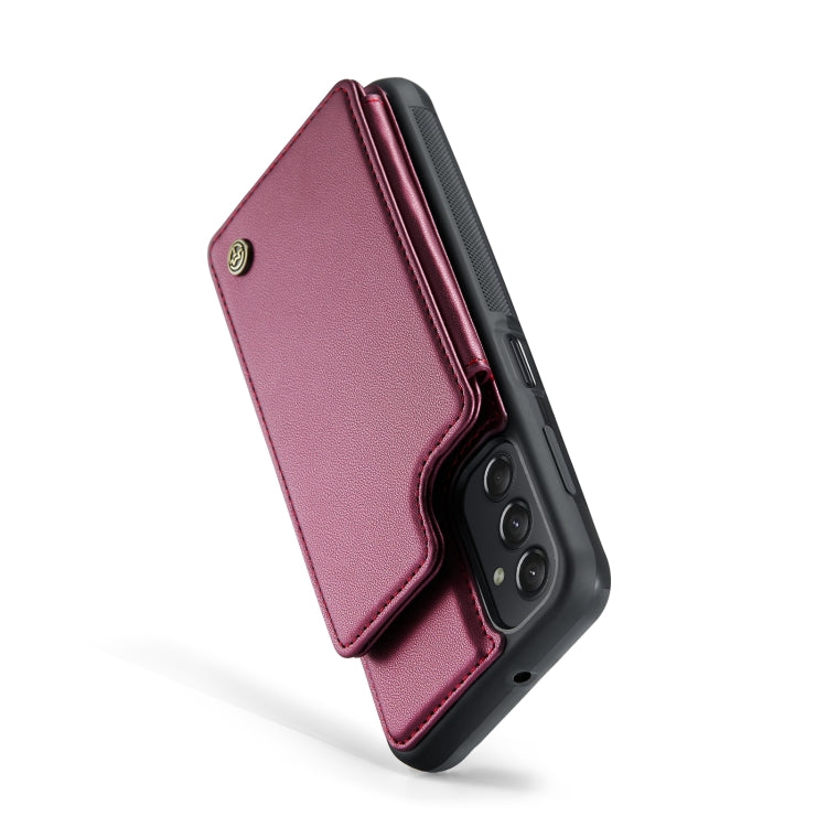 For Samsung Galaxy A24 4G CaseMe C22 Card Slots Holder RFID Anti-theft Phone Case(Wine Red) - Galaxy Phone Cases by CaseMe | Online Shopping South Africa | PMC Jewellery | Buy Now Pay Later Mobicred