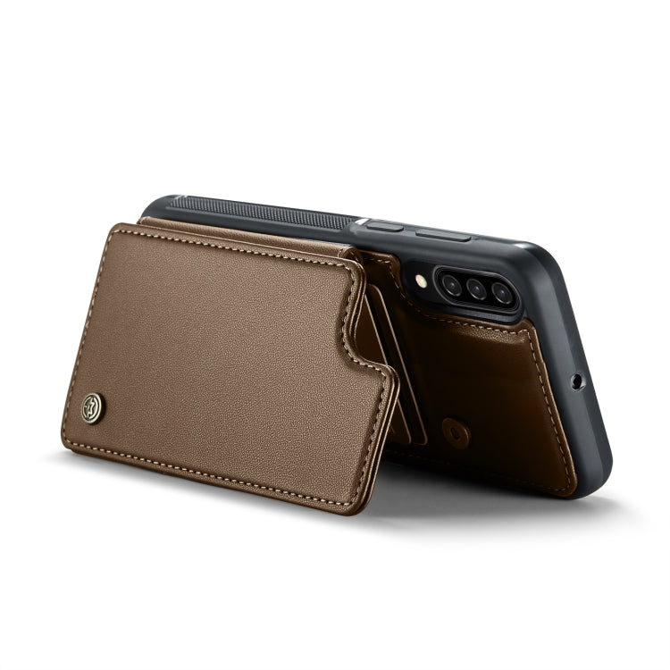 For Samsung Galaxy A30s/A50s/A50 CaseMe C22 Card Slots Holder RFID Anti-theft Phone Case(Brown) - Galaxy Phone Cases by CaseMe | Online Shopping South Africa | PMC Jewellery | Buy Now Pay Later Mobicred