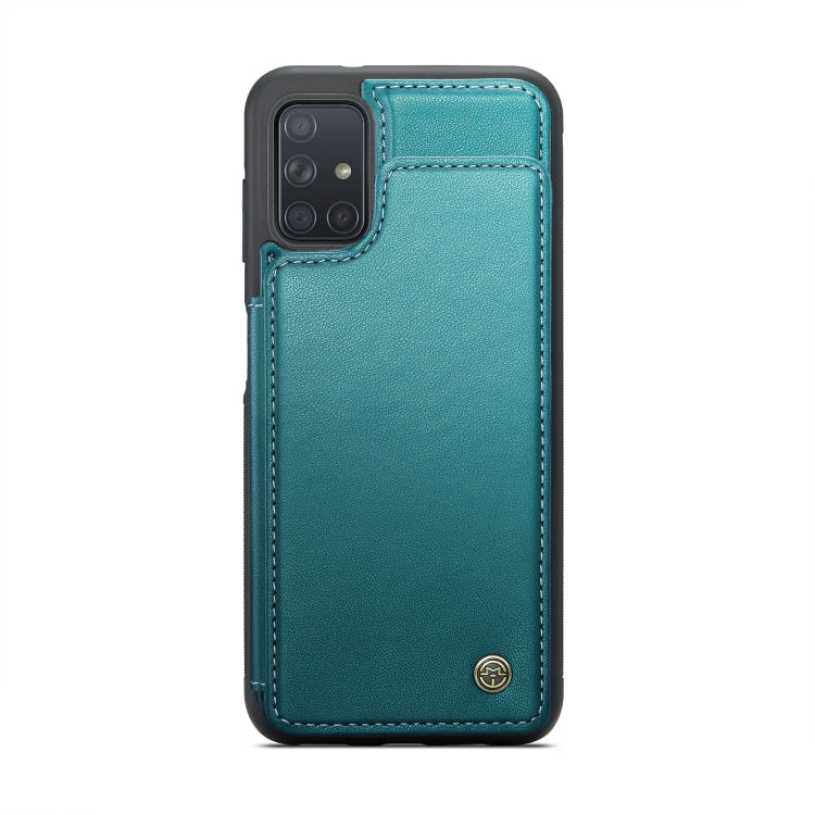 For Samsung Galaxy A51 4G CaseMe C22 Card Slots Holder RFID Anti-theft Phone Case(Blue Green) - Galaxy Phone Cases by CaseMe | Online Shopping South Africa | PMC Jewellery | Buy Now Pay Later Mobicred