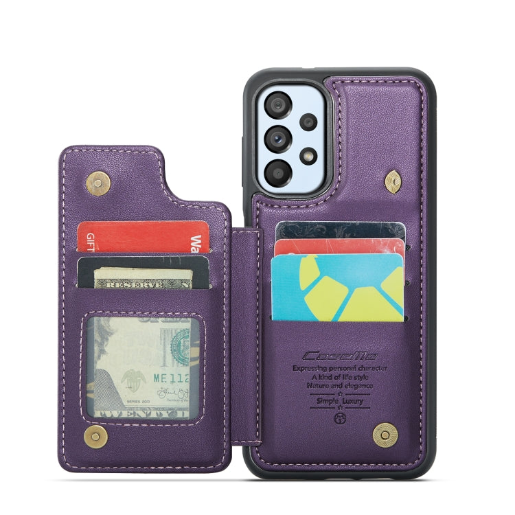 For Samsung Galaxy A53 5G CaseMe C22 Card Slots Holder RFID Anti-theft Phone Case(Purple) - Galaxy Phone Cases by CaseMe | Online Shopping South Africa | PMC Jewellery | Buy Now Pay Later Mobicred