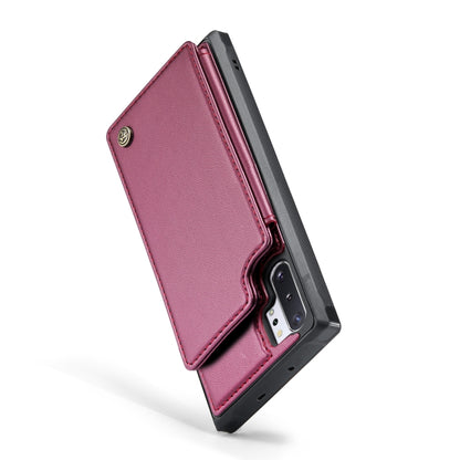 For Samsung Galaxy Note10+ 5G CaseMe C22 Card Slots Holder RFID Anti-theft Phone Case(Wine Red) - Galaxy Phone Cases by CaseMe | Online Shopping South Africa | PMC Jewellery | Buy Now Pay Later Mobicred