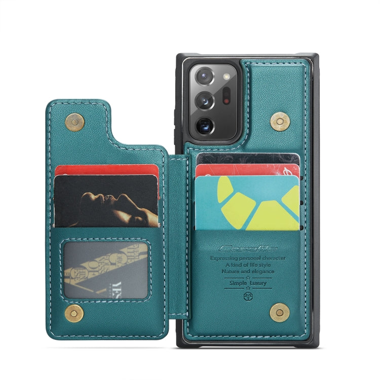 For Samsung Galaxy Note20 Ultra CaseMe C22 Card Slots Holder RFID Anti-theft Phone Case(Blue Green) - Galaxy Note20 Ultra Cases by CaseMe | Online Shopping South Africa | PMC Jewellery | Buy Now Pay Later Mobicred