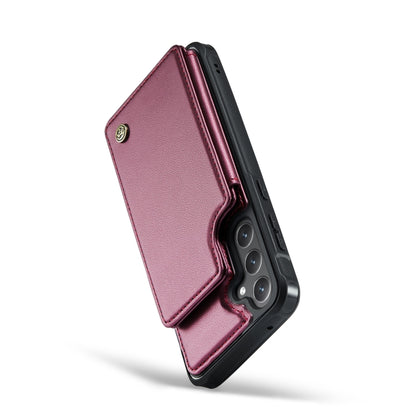 For Samsung Galaxy S23 FE 5G CaseMe C22 Card Slots Holder RFID Anti-theft Phone Case(Wine Red) - Galaxy S23 FE 5G Cases by CaseMe | Online Shopping South Africa | PMC Jewellery | Buy Now Pay Later Mobicred