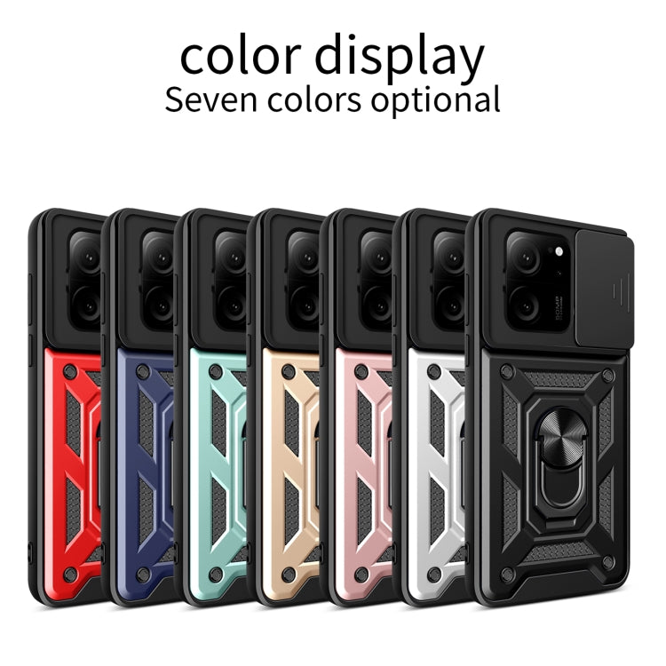 For Xiaomi 13T/13T Pro/Redmi K60 Ultra Sliding Camera Cover Design TPU Hybrid PC Phone Case(Black) - Redmi K60 Ultra Cases by PMC Jewellery | Online Shopping South Africa | PMC Jewellery | Buy Now Pay Later Mobicred