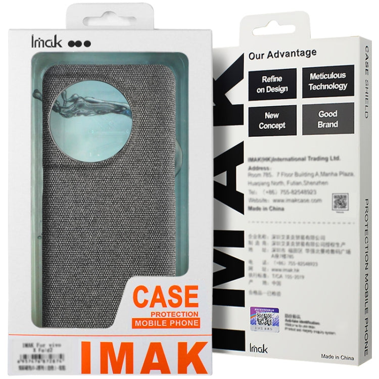 For Huawei Pura 70 Ultra imak Ruiyi Series Cloth Texture PU + PC Phone Case(Light Grey) - Huawei Cases by imak | Online Shopping South Africa | PMC Jewellery | Buy Now Pay Later Mobicred