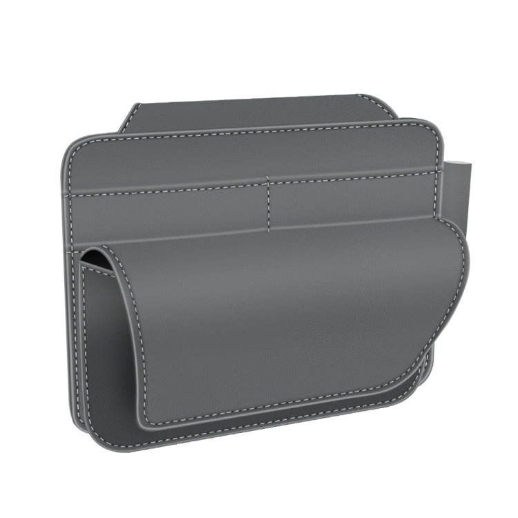 3073 Napa Texture Leather Car Removable Glasses Storage Bag(Grey) - Sunglasses & Glasses Clips by PMC TechLife | Online Shopping South Africa | PMC TechLife | Buy Now Pay Later Mobicred