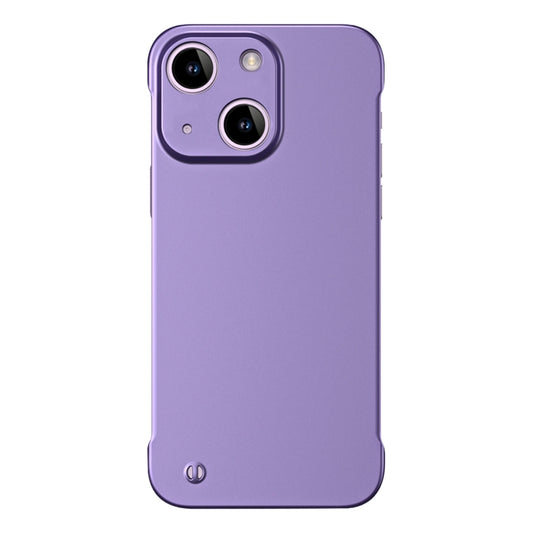 For iPhone 15 Frameless Metallic Paint Hybrid PC Phone Case(Deep Purple) - iPhone 15 Cases by PMC Jewellery | Online Shopping South Africa | PMC Jewellery | Buy Now Pay Later Mobicred