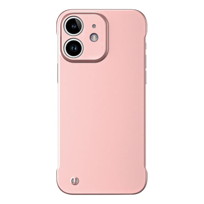 For iPhone 12 Frameless Metallic Paint Hybrid PC Phone Case(Rose Gold) - iPhone 12 / 12 Pro Cases by PMC Jewellery | Online Shopping South Africa | PMC Jewellery | Buy Now Pay Later Mobicred