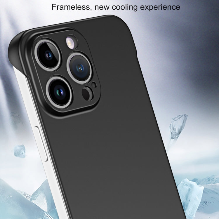 For iPhone 11 Pro Max Frameless Metallic Paint Hybrid PC Phone Case(Matte Black) - iPhone 11 Pro Max Cases by PMC Jewellery | Online Shopping South Africa | PMC Jewellery | Buy Now Pay Later Mobicred