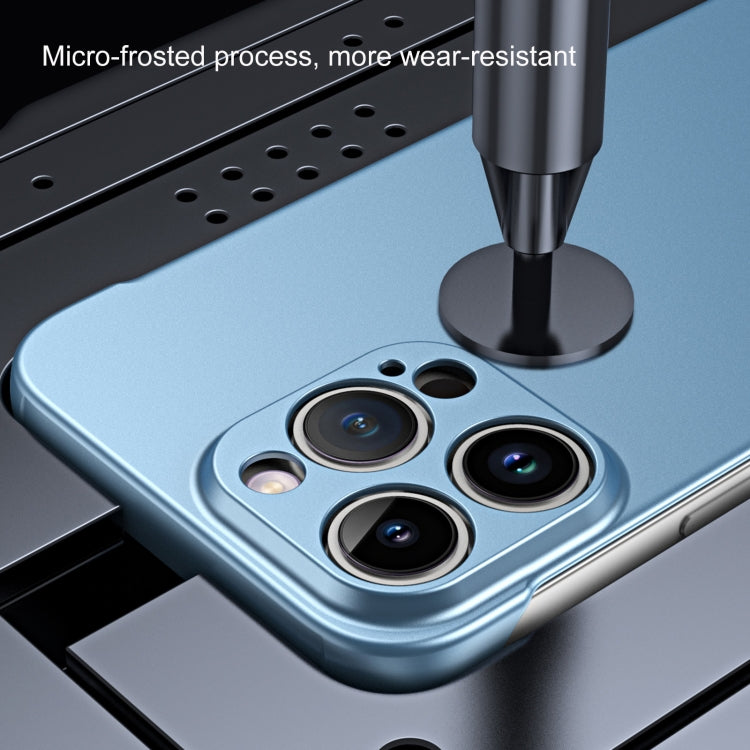 For iPhone 11 Pro Frameless Metallic Paint Hybrid PC Phone Case(Sierra Blue) - iPhone 11 Pro Cases by PMC Jewellery | Online Shopping South Africa | PMC Jewellery | Buy Now Pay Later Mobicred