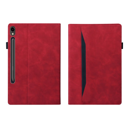 For Samsung Galaxy Tab S9 FE+ Splicing Shockproof Leather Tablet Case(Red) - Galaxy Tab S9 FE+ by PMC Jewellery | Online Shopping South Africa | PMC Jewellery | Buy Now Pay Later Mobicred