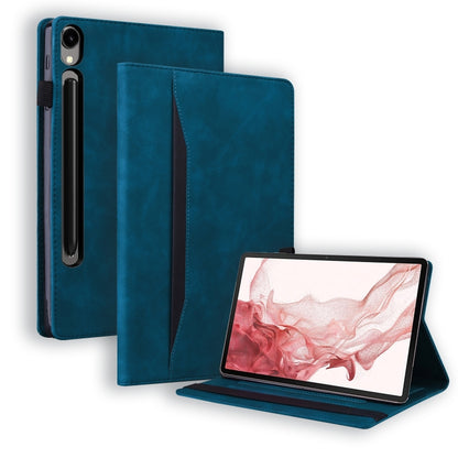 For Samsung Galaxy Tab S9 Ultra /S8 Ultra Splicing Shockproof Leather Tablet Case(Blue) - Galaxy Tab S9 Ultra Cases by PMC Jewellery | Online Shopping South Africa | PMC Jewellery | Buy Now Pay Later Mobicred