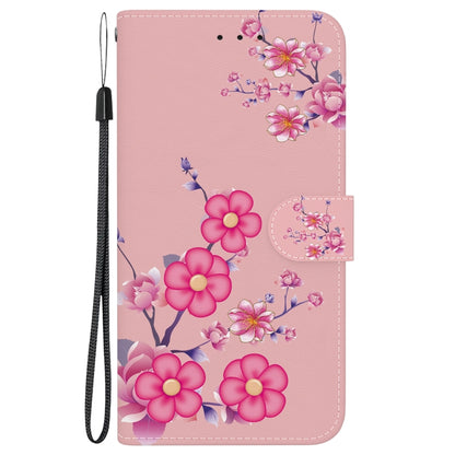 For Google Pixel 9 Crystal Texture Colored Drawing Leather Phone Case(Cherry Blossoms) - Google Cases by PMC Jewellery | Online Shopping South Africa | PMC Jewellery | Buy Now Pay Later Mobicred