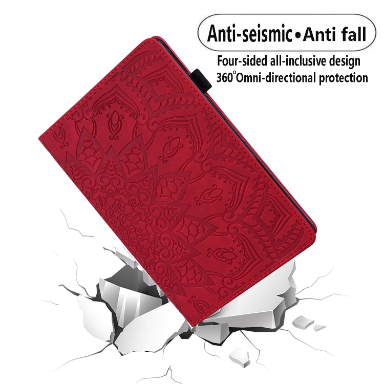 For Lenovo Tab P12 12.7 Calf Texture Embossed Leather Tablet Case(Red) - Lenovo by PMC TechLife | Online Shopping South Africa | PMC TechLife | Buy Now Pay Later Mobicred