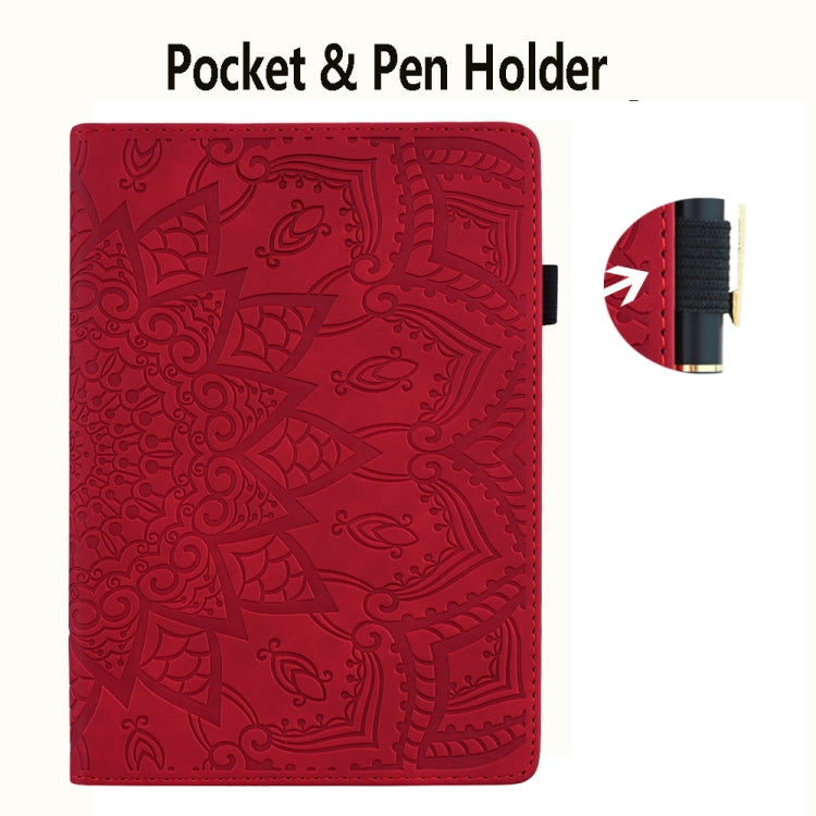 For Lenovo Tab P12 12.7 Calf Texture Embossed Leather Tablet Case(Red) - Lenovo by PMC TechLife | Online Shopping South Africa | PMC TechLife | Buy Now Pay Later Mobicred