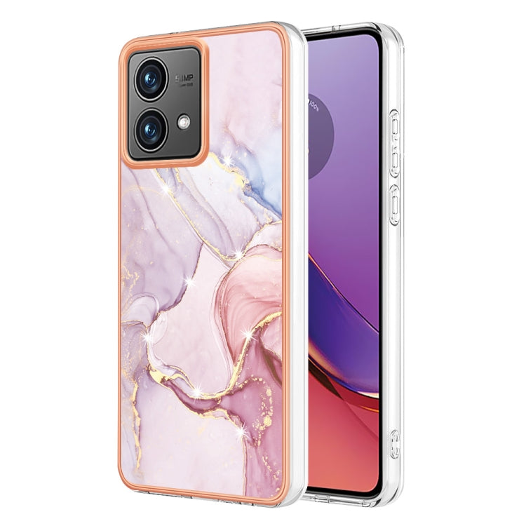 For Motorola Moto G84 Electroplating Marble Dual-side IMD Phone Case(Rose Gold 005) - Motorola Cases by PMC Jewellery | Online Shopping South Africa | PMC Jewellery | Buy Now Pay Later Mobicred