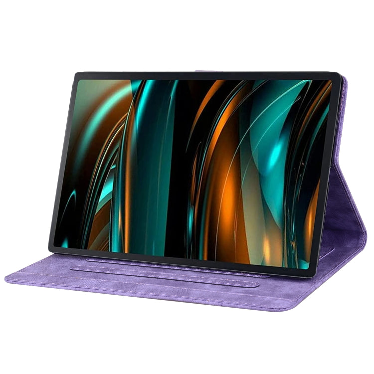 For Lenovo Tab K11 Plus / M11 Plus Cartoon Sakura Cat Embossed Leather Tablet Case(Purple) - Lenovo by PMC TechLife | Online Shopping South Africa | PMC TechLife | Buy Now Pay Later Mobicred