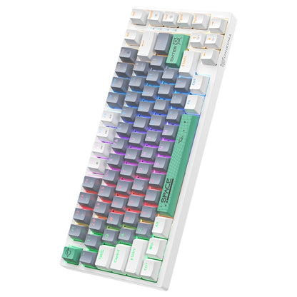 ONIKUMA G52 82 Keys RGB Lighting Wired Mechanical Keyboard, Type:Brown Switch(White) - Wired Keyboard by ONIKUMA | Online Shopping South Africa | PMC Jewellery | Buy Now Pay Later Mobicred