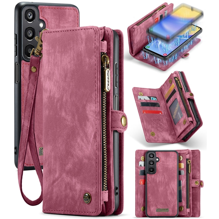 For Samsung Galaxy A15 5G CaseMe 008 Multifunctional Zipper Wallet Leather Phone Case with Lanyard(Red) - Galaxy Phone Cases by CaseMe | Online Shopping South Africa | PMC Jewellery | Buy Now Pay Later Mobicred