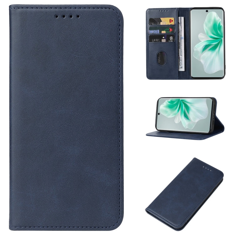 For vivo S18 Magnetic Closure Leather Phone Case(Blue) - S18 Cases by PMC TechLife | Online Shopping South Africa | PMC TechLife | Buy Now Pay Later Mobicred