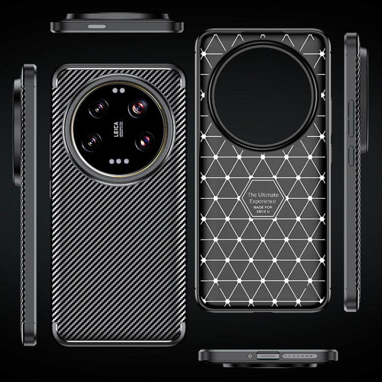 For Xiaomi 14 Ultra Carbon Fiber Texture Shockproof TPU Phone Case(Black) - 14 Ultra Cases by PMC Jewellery | Online Shopping South Africa | PMC Jewellery