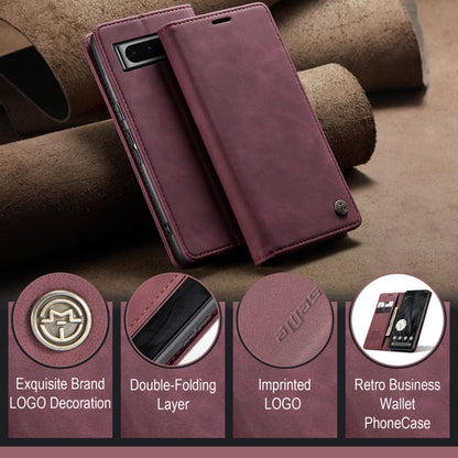 For Google Pixel 8 Pro CaseMe 013 Multifunctional Horizontal Flip Leather Phone Case(Wine Red) - Google Cases by CaseMe | Online Shopping South Africa | PMC Jewellery | Buy Now Pay Later Mobicred