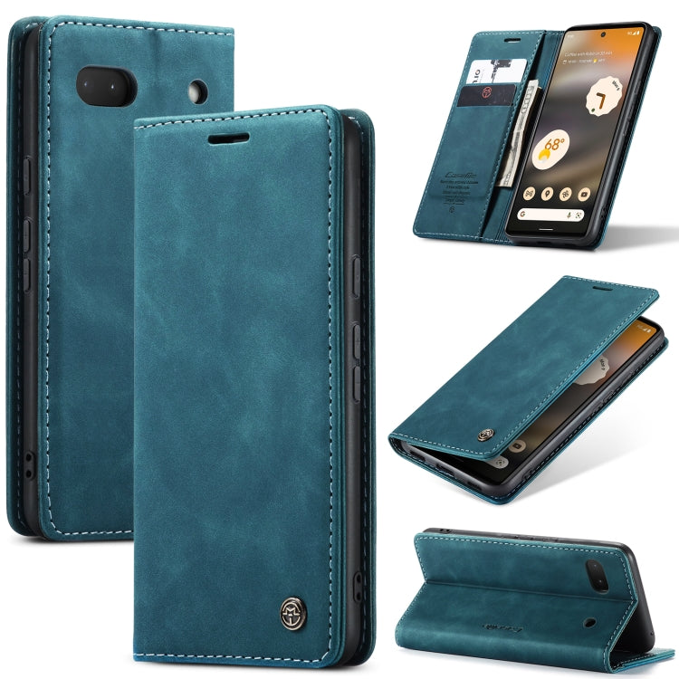 For Google Pixel 6A CaseMe 013 Multifunctional Horizontal Flip Leather Phone Case(Blue) - Google Cases by CaseMe | Online Shopping South Africa | PMC Jewellery | Buy Now Pay Later Mobicred