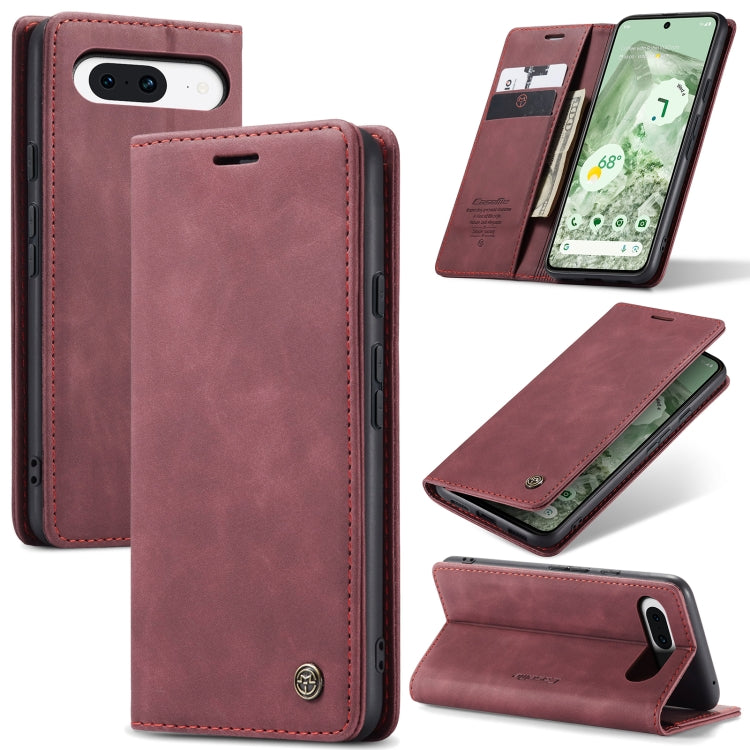 For Google Pixel 8A CaseMe 013 Multifunctional Horizontal Flip Leather Phone Case(Wine Red) - Google Cases by CaseMe | Online Shopping South Africa | PMC Jewellery | Buy Now Pay Later Mobicred