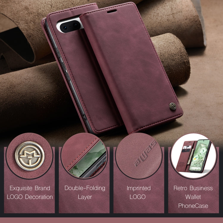 For Google Pixel 8A CaseMe 013 Multifunctional Horizontal Flip Leather Phone Case(Wine Red) - Google Cases by CaseMe | Online Shopping South Africa | PMC Jewellery | Buy Now Pay Later Mobicred