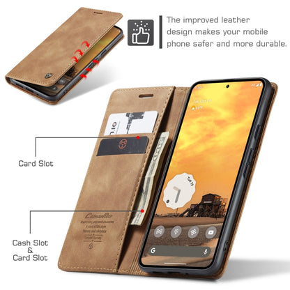 For Google Pixel 9 / 9 Pro CaseMe 013 Multifunctional Horizontal Flip Leather Phone Case(Brown) - Google Cases by CaseMe | Online Shopping South Africa | PMC Jewellery | Buy Now Pay Later Mobicred