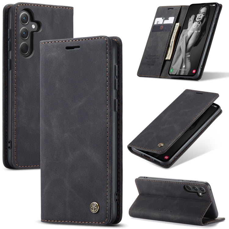 For Samsung Galaxy A35 5G CaseMe 013 Multifunctional Horizontal Flip Leather Phone Case(Black) - Galaxy Phone Cases by CaseMe | Online Shopping South Africa | PMC Jewellery | Buy Now Pay Later Mobicred