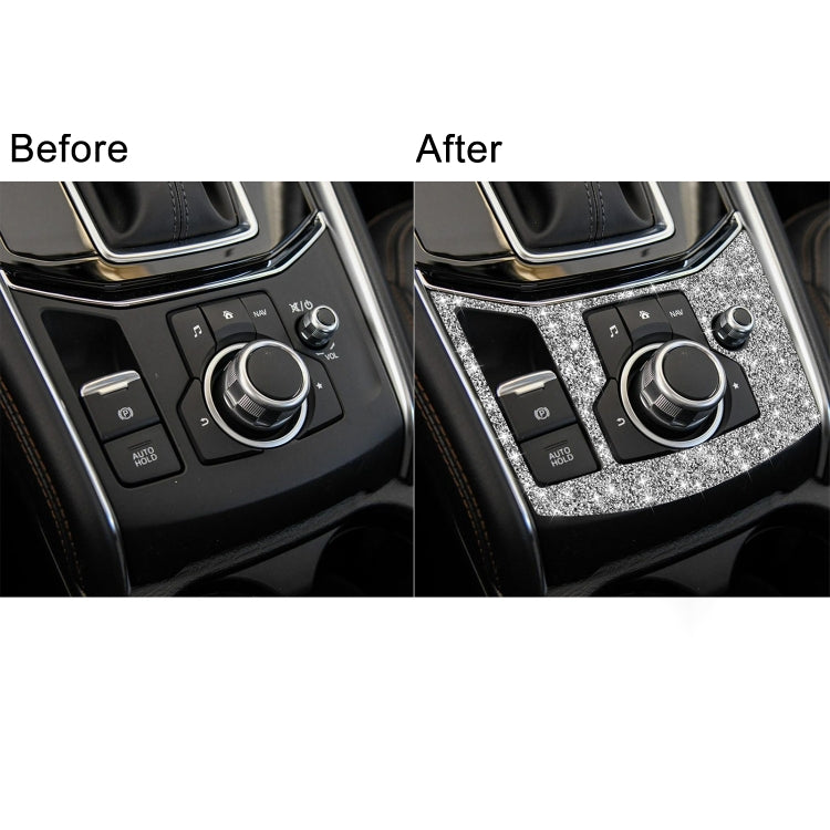 For Mazda CX-5 2017-2018 Car Electronic Handbrake Panel Diamond Decorative Sticker, Left Drive - Car Interior Mouldings by PMC TechLife | Online Shopping South Africa | PMC TechLife | Buy Now Pay Later Mobicred