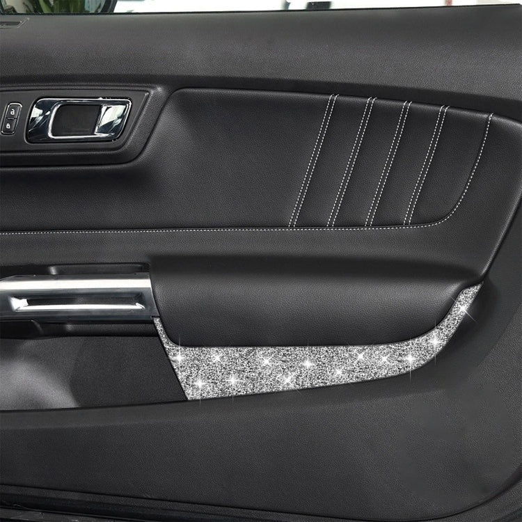 For Ford Mustang 2015-2020 Car Front Door Panel Diamond Decoration Sticker, Left and Right Drive - Car Interior Mouldings by PMC TechLife | Online Shopping South Africa | PMC TechLife | Buy Now Pay Later Mobicred