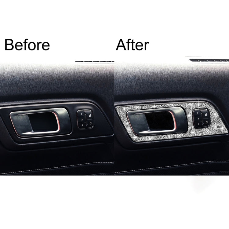 For Ford Mustang 2015-2020 2pcs Car Door Inner Handle Panel Diamond Decoration Sticker, Left Drive - free shipping - PMC TechLife - Order now!