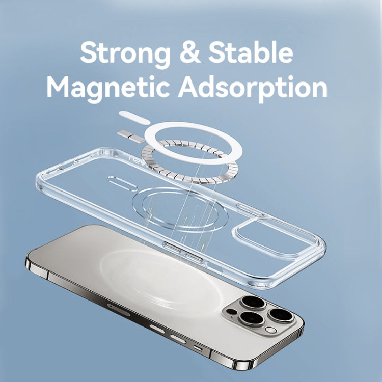 For iPhone 15 Pro USAMS Ice Magnet Series MagSafe PC Hybrid TPU Phone Case(Transparent) - iPhone 15 Pro Cases by USAMS | Online Shopping South Africa | PMC Jewellery | Buy Now Pay Later Mobicred