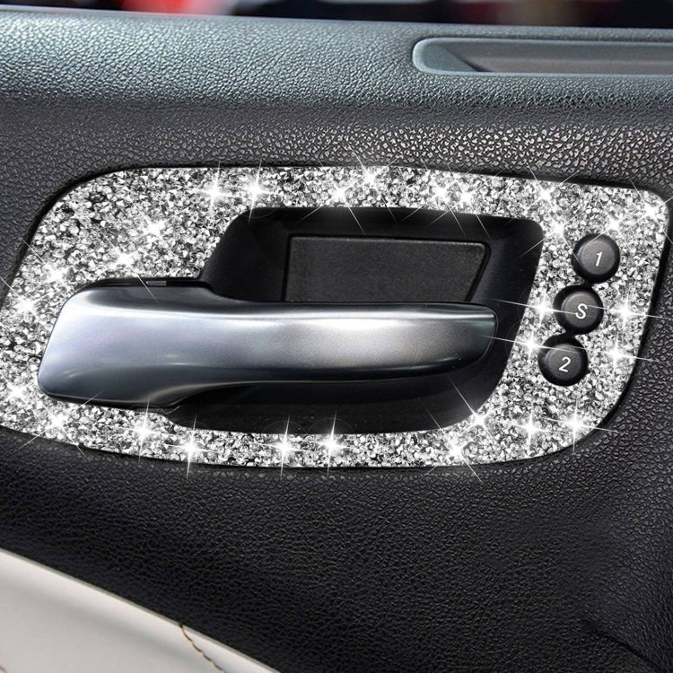 For Dodge Charger 2011-2014 Car Door Handle B Diamond Decorative Sticker, Left-hand Drive - Car Interior Mouldings by PMC TechLife | Online Shopping South Africa | PMC TechLife | Buy Now Pay Later Mobicred