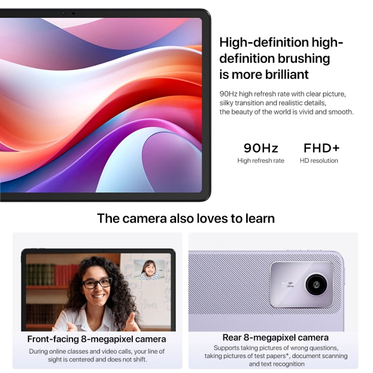 Lenovo Xiaoxin Pad 2024 11 inch WiFi Tablet, 8GB+128GB, Android 13, Qualcomm Snapdragon 685 Octa Core, Support Face Identification(Purple) - Lenovo by Lenovo | Online Shopping South Africa | PMC Jewellery | Buy Now Pay Later Mobicred