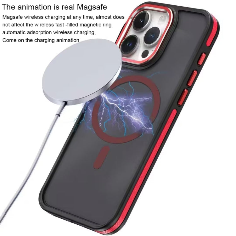 For iPhone 14 / 13 Two-color Frosted MagSafe Magnetic Phone Case(Red) - iPhone 14 Cases by PMC TechLife | Online Shopping South Africa | PMC TechLife