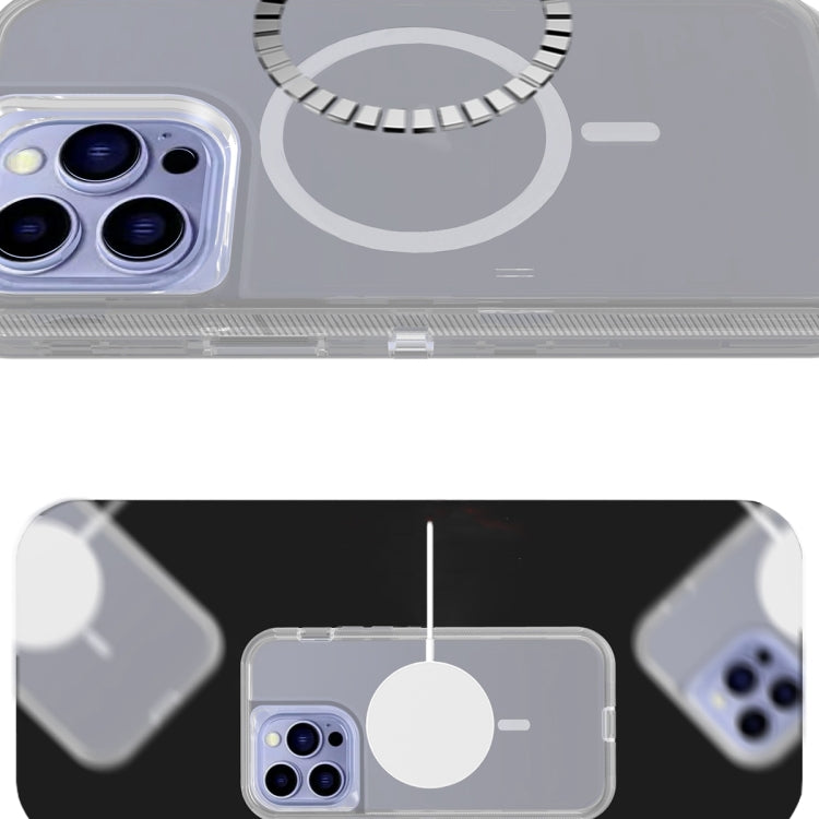 For iPhone 13 Shockproof MagSafe Magnetic Phone Case(Transparent Grey) - iPhone 13 Cases by PMC TechLife | Online Shopping South Africa | PMC TechLife