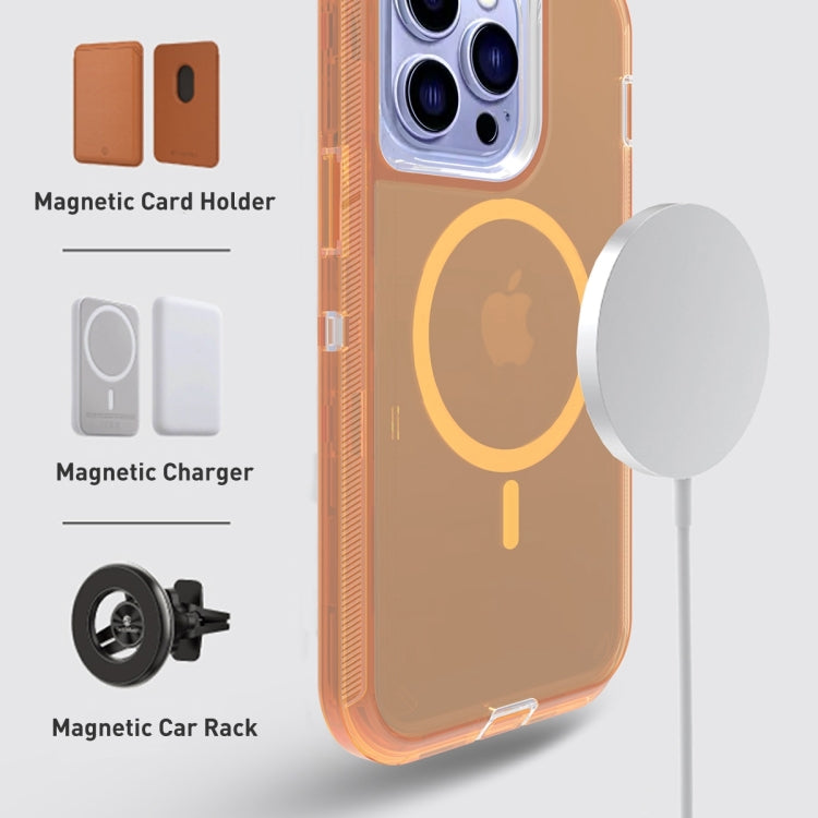 For iPhone 12 Pro Max Shockproof MagSafe Magnetic Phone Case(Transparent Gold) - free shipping - PMC TechLife - Order now!