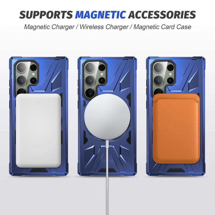 For Samsung Galaxy S23 5G MagSafe Magnetic Shockproof Phone Case with Ring Holder(Navy Blue) - Galaxy S23 5G Cases by PMC Jewellery | Online Shopping South Africa | PMC Jewellery