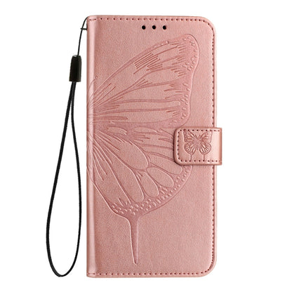 For Huawei Pura 70 Pro Embossed Butterfly Leather Phone Case(Rose Gold) - Huawei Cases by PMC Jewellery | Online Shopping South Africa | PMC Jewellery | Buy Now Pay Later Mobicred