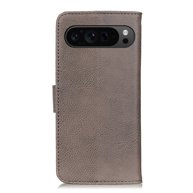 For Google Pixel 10 Pro / 9 Pro KHAZNEH Cowhide Texture Horizontal Flip Leather Phone Case(Khaki) - free shipping - PMC TechLife - Order now!