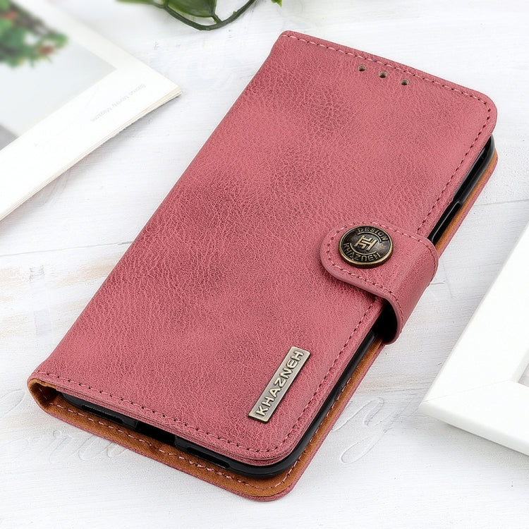 For Google Pixel 10 Pro / 9 Pro KHAZNEH Cowhide Texture Horizontal Flip Leather Phone Case(Pink) - Google Cases by PMC TechLife | Online Shopping South Africa | PMC TechLife | Buy Now Pay Later Mobicred