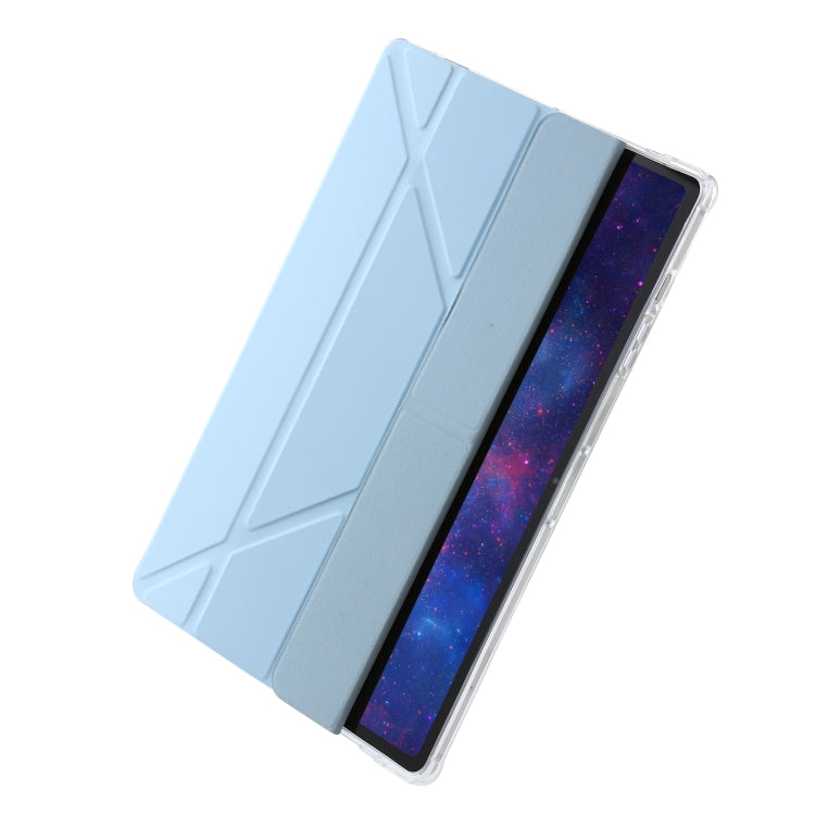 For Samsung Galaxy Tab S9 Clear Acrylic Deformation Leather Tablet Case(Ice Blue) - free shipping - PMC Jewellery - Order now!