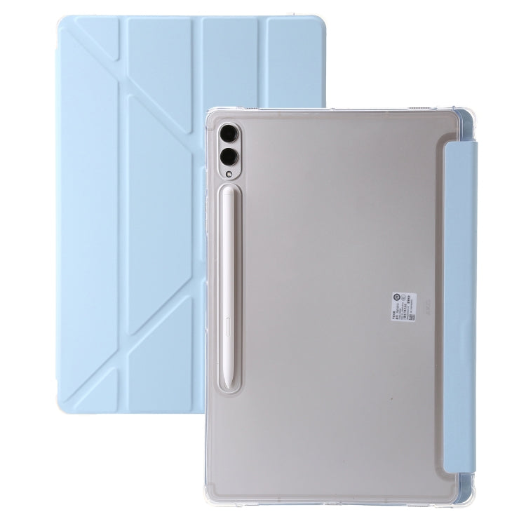 For Samsung Galaxy Tab S10+ / S9+ Clear Acrylic Deformation Leather Tablet Case(Ice Blue) - Tab S10+ Cases by PMC Jewellery | Online Shopping South Africa | PMC Jewellery | Buy Now Pay Later Mobicred