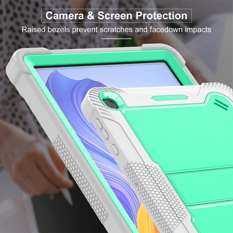 For Honor Pad X8 Shockproof Silicone Hybrid PC Tablet Case with Holder(Mint Green + Grey) - free shipping - PMC TechLife - Order now!