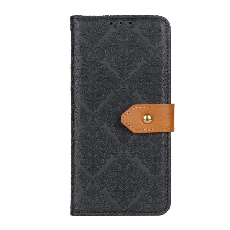 For Google Pixel 9 European Floral Embossed Leather Phone Case(Black) - Google Cases by PMC Jewellery | Online Shopping South Africa | PMC Jewellery | Buy Now Pay Later Mobicred